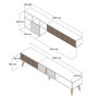 Hanah Home Mueble de TV Milan - Nogal y Travertino